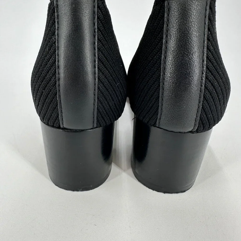 Everlane The Glove Boot in Black size 5.5 Women's Stretch Rib Knit Ankle Bootie